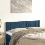 Vidaxl t�tes de lit bleu fonc� 144 x 5 x 78 / 88 cm velours 346254