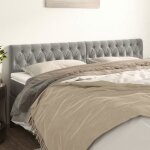 Vidaxl t�tes de lit gris clair 180x7x78 / 88 cm velours 346376