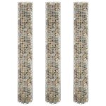 Vidaxl 3 lit surlev  gabion circulaire panier de gabion jardinire de jardin bac plantes terrasse ...