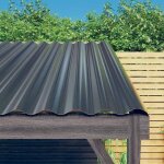 Vidaxl 36x panneaux de toiture t�les profil�es bricolage toit cabane abris de jardin �table maison mobile ...