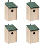 Vidaxl 4 pcs nichoirs bois 12x12x22 cm