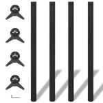 Vidaxl 4 pieds de table réglables en hauteur noir 1100 mm Vidaxl 4 pieds de table réglables en hauteur noir 1100 mm