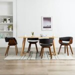 Vidaxl 4x bois courb� chaises de salle � manger chaises � d�ner chaises de repas chaises de cuisine si�ge ...