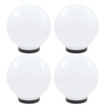 Vidaxl 4x lampes  led sous forme de boule sphrique eclairage lampes solaires lampes dalle lumire ...