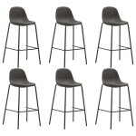 Vidaxl lot de 6 chaises de bar si�ge de pub chaise de bistrot meuble de salle � manger cuisine salon ...