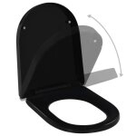 Vidaxl abattant wc  fermeture en douceur libration rapide noir