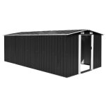 Vidaxl abri de jardin 257x489x181 cm mtal anthracite 143350