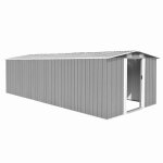 Vidaxl abri de jardin 257x580x181 cm mtal gris 143353