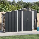 Vidaxl abri de jardin anthracite 277x93x179 cm acier galvanisé 364518 Vidaxl abri de jardin anthracite 277x93x179 cm acier galvanisé 364518
