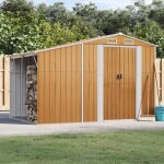 Vidaxl abri de jardin marron clair 277x1925x179 cm m�tal galvanis� 3188298