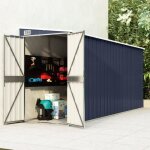 Vidaxl abri de jardin mural anthracite 118 x 382 x 178 cm acier