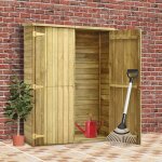 Vidaxl abri à outils de jardin 123x50x171 cm pinède imprégnée 46361 Vidaxl abri à outils de jardin 123x50x171 cm pinède imprégnée 46361