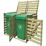 Vidaxl abri pour poubelle double 240 l bois imprgn