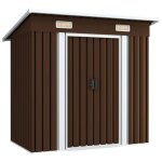 Vidaxl abri de stockage pour jardin marron 194x121x181 cm acier 47027