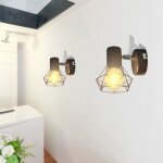 Vidaxl applique murale 2 pcs style industriel noir avec ampoule led 242265 Vidaxl applique murale 2 pcs style industriel noir avec ampoule led 242265