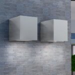 Vidaxl applique murale dextrieur forme de cube 2 pcs lampe clairage de jardin 42224