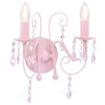 Vidaxl applique murale  perles 2 ampoules lampe suspendue lustre luminaire eclairage intrieur salon ...