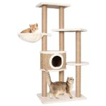 Arbre à chat - vidaxl - herbiers marins - 126 cm - beige - montage requis Arbre à chat - vidaxl - herbiers marins - 126 cm - beige - montage requis