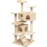 Arbre � chat - vidaxl - 125 cm - beige - griffoirs en sisal - int�rieur