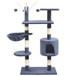 Vidaxl arbre  chat avec griffoirs en sisal 125 cm bleu fonc 170484
