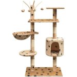 Arbre  chat - vidaxl - 125 cm - beige - griffoir en sisal - pour chats moyens