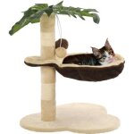 Vidaxl arbre  chat avec griffoir en sisal 50 cm beige et marron
