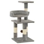 Vidaxl arbre  chat avec griffoirs en sisal 65 cm gris