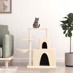Vidaxl arbre � chat avec griffoirs en sisal cr�me 83 cm 171765