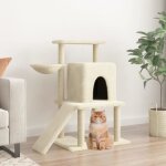 Vidaxl arbre  chat avec griffoirs en sisal crme 965 cm 172076