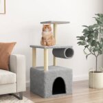 Vidaxl arbre à chat avec griffoirs en sisal gris clair 1095 cm 172059 Vidaxl arbre à chat avec griffoirs en sisal gris clair 1095 cm 172059