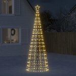 Vidaxl sapin de no�l � led avec piquets 570 led blanc chaud 300 cm d�coration de no�l lumi�re led lumi�re ...