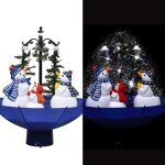 Vidaxl arbre de no�l neigeux avec base de parapluie d�coration de no�l sapin artificiel salon salle de ...