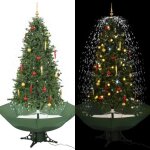 Vidaxl arbre de no�l neigeux avec base de parapluie sapin de no�l artificiel arbre d�coration de no�l ...
