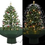 Vidaxl arbre de no�l neigeux avec base de parapluie sapin de no�l artificiel arbre d�coration de no�l ...