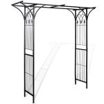 Arche de jardin en mtal noir vidaxl - 200 x 52 x 204 cm