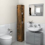 Armoire de bain - vidaxl - ch�ne fum� - 25x265x170 cm - bois ding�nierie - design �l�gant