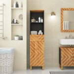 Vidaxl armoire bain marron et noir 38x335x160 cm bois massif manguier 356805