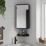 Vidaxl armoire de bain � miroir dangle gris 30x24x60 cm 357978