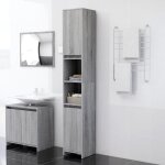 Vidaxl armoire de bain sonoma gris 30x30x1835 cm bois dingnierie 815109