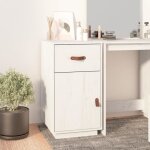 Vidaxl armoire de bureau blanc 40x50x75 cm bois massif de pin 820098