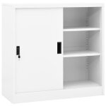 Vidaxl armoire de bureau avec porte coulissante armoire de rangement classeur meuble de rangement maison ...