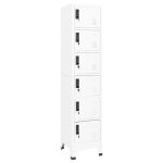 Vidaxl armoire  casiers blanc 38x40x180 cm acier 339792