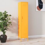 Vidaxl armoire � casiers jaune moutarde 35x46x180 cm acier 336254