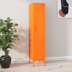 Vidaxl armoire � casiers orange 35x46x180 cm acier 336255