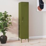Vidaxl armoire � casiers vert olive 35x46x180 cm acier 336252