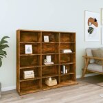 Vidaxl armoire  cd chne fum tagre meuble de rangement maison armoire de bureau tude chambre intrieur ...