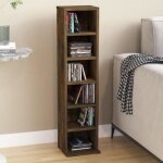 Vidaxl armoire  cd chne fum 21x20x88 cm bois dingnierie 815072