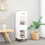 Vidaxl armoire  chaussures blanc 30x35x105 cm bois dingnierie 812807