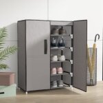 Vidaxl armoire � chaussures gris 60x28x90 cm tissu 337262