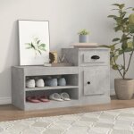 Vidaxl armoire à chaussures gris béton 100x42x60 cm bois dingénierie 816420 Vidaxl armoire à chaussures gris béton 100x42x60 cm bois dingénierie 816420